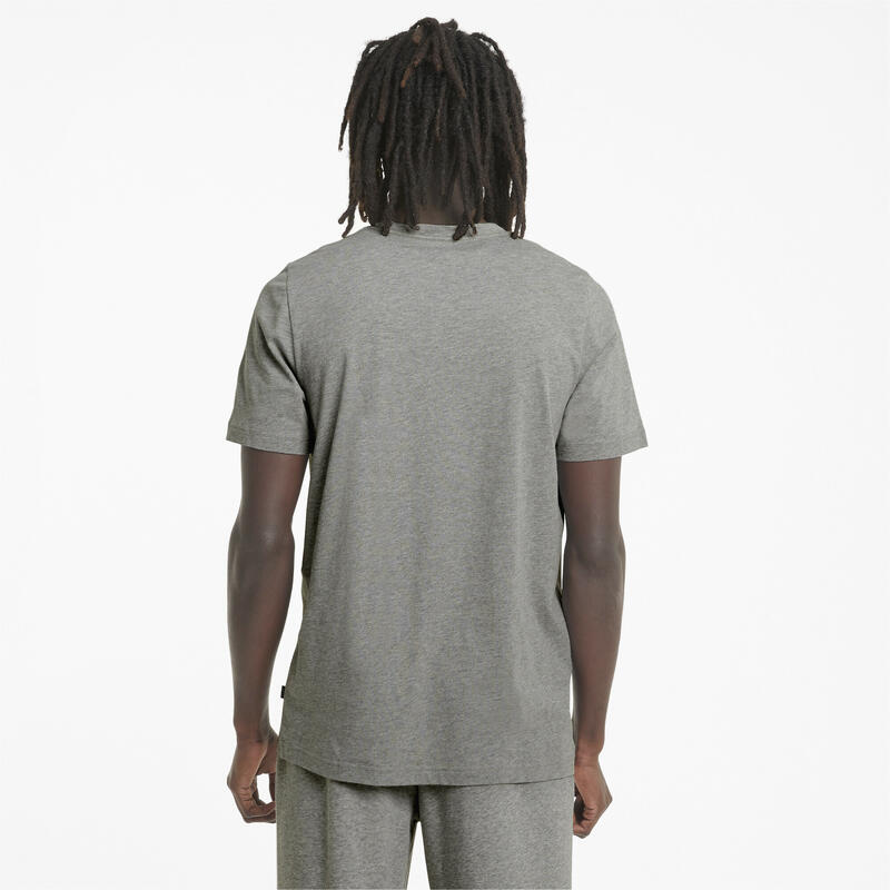 Essentials T-shirt met V-hals heren PUMA Medium Gray Heather