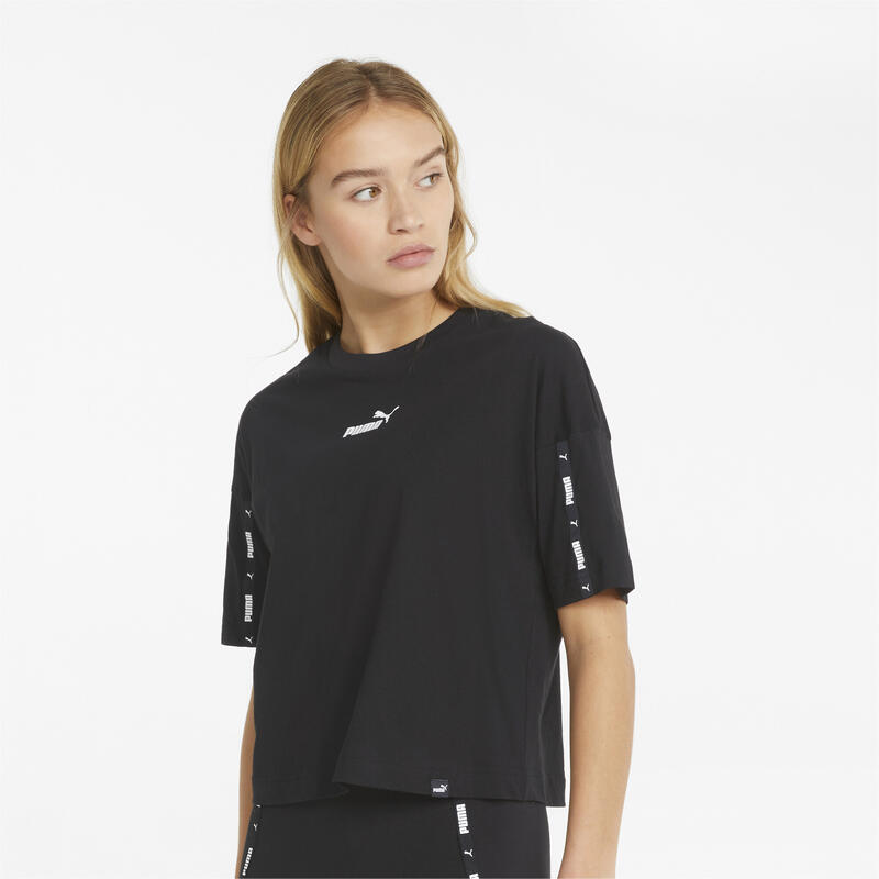 Camiseta Mujer PUMA Power Tape Cropped Negro