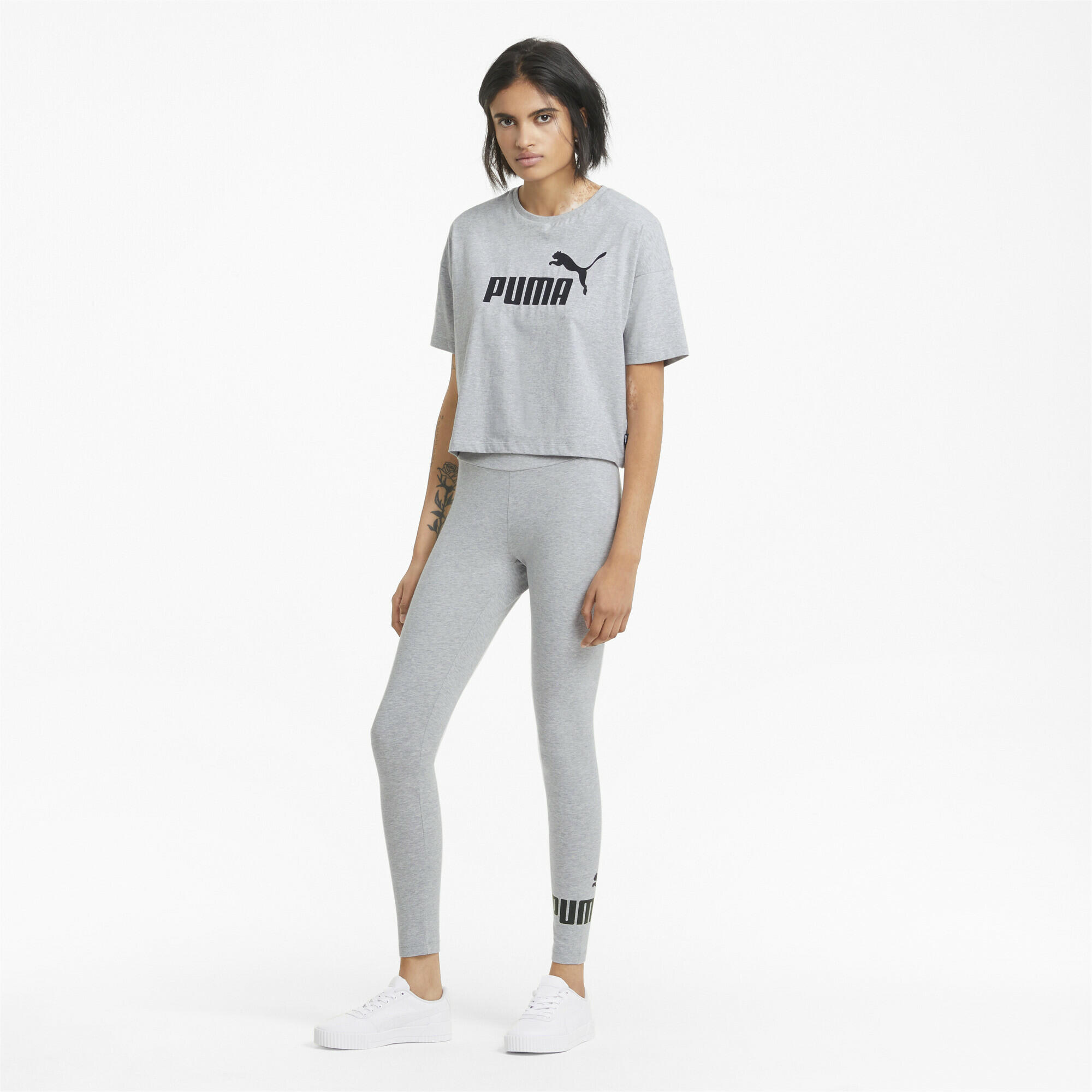 Essentials Logo legging voor dames PUMA Light Gray Heather 4/6