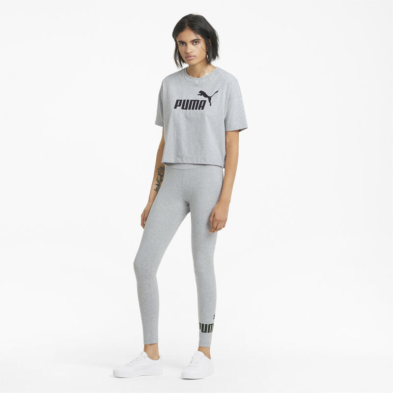 Essentials Logo Leggings Damen PUMA Light Gray Heather