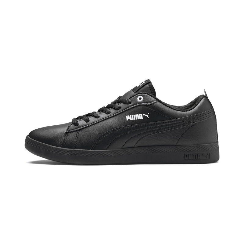 Scarpe da ginnastica da donna in pelle Smash V2 PUMA Black