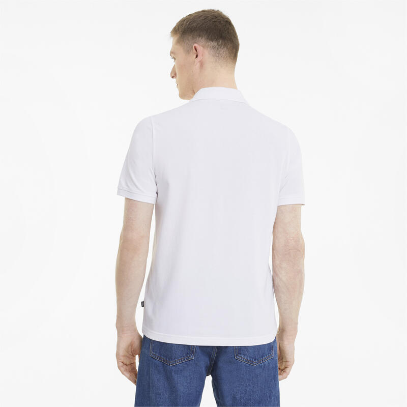 Essentials Pique Poloshirt Herren PUMA White Cat