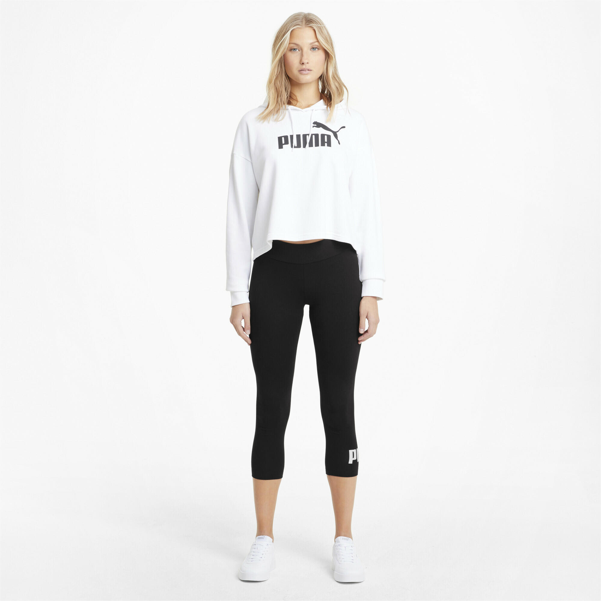 Leggings 3/4 con logo Essentials donna PUMA Black 4/7