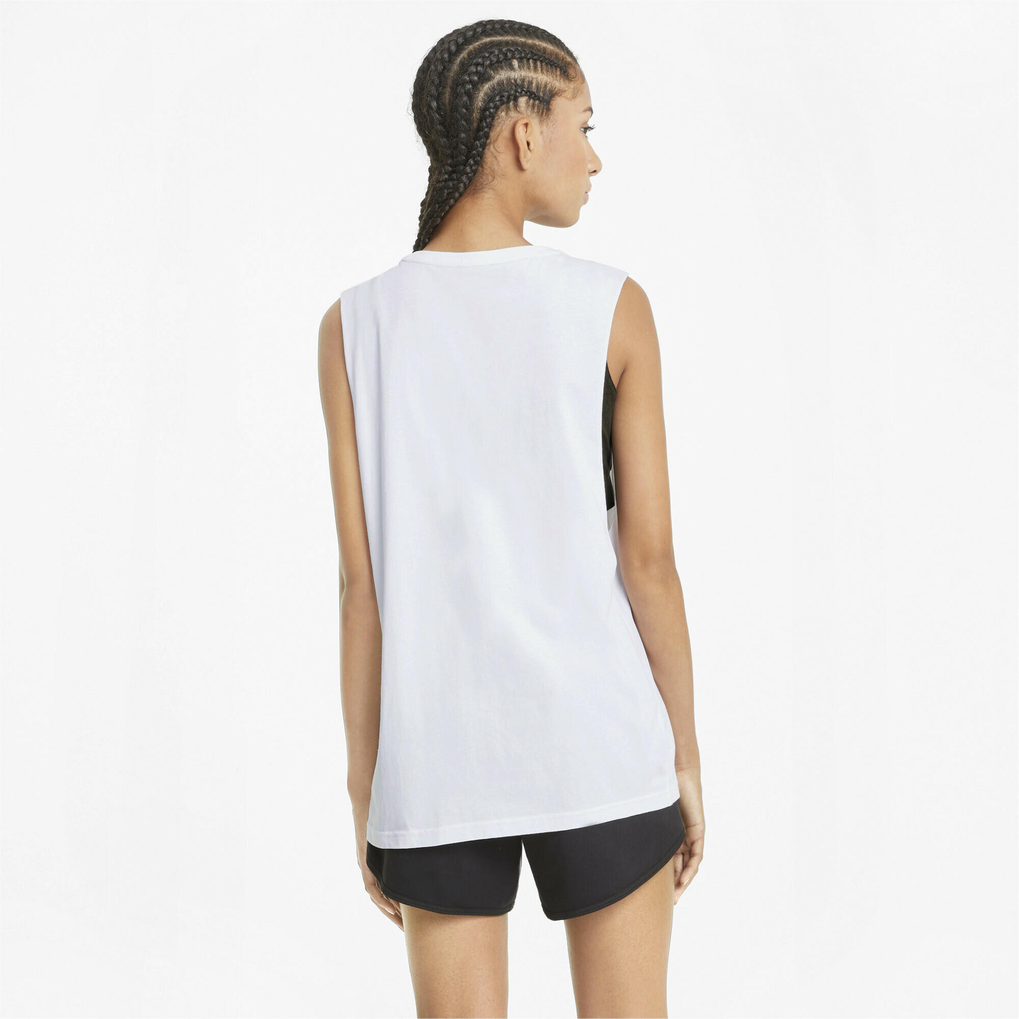 Débardeur coupé à logo Essentials femme PUMA White 3/6