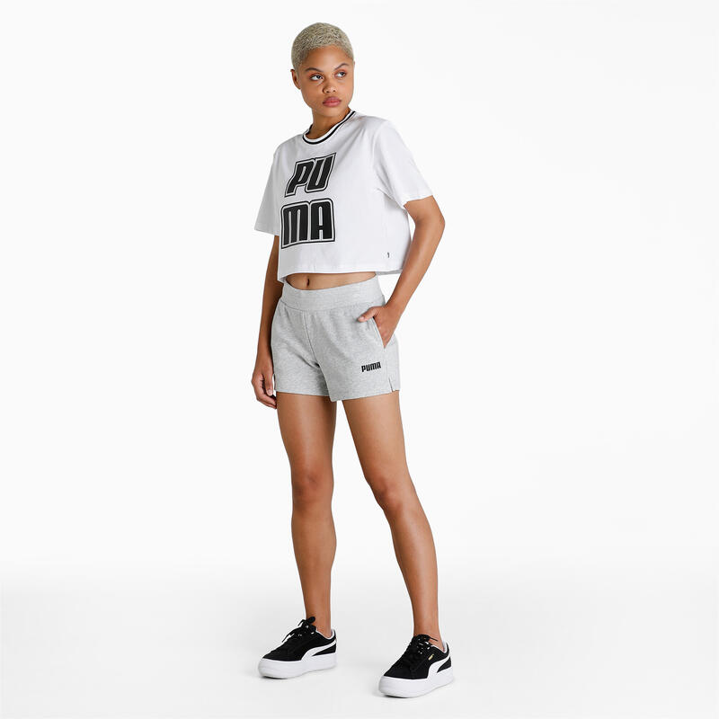Essentials Sweat-Shorts Damen PUMA Light Gray Heather