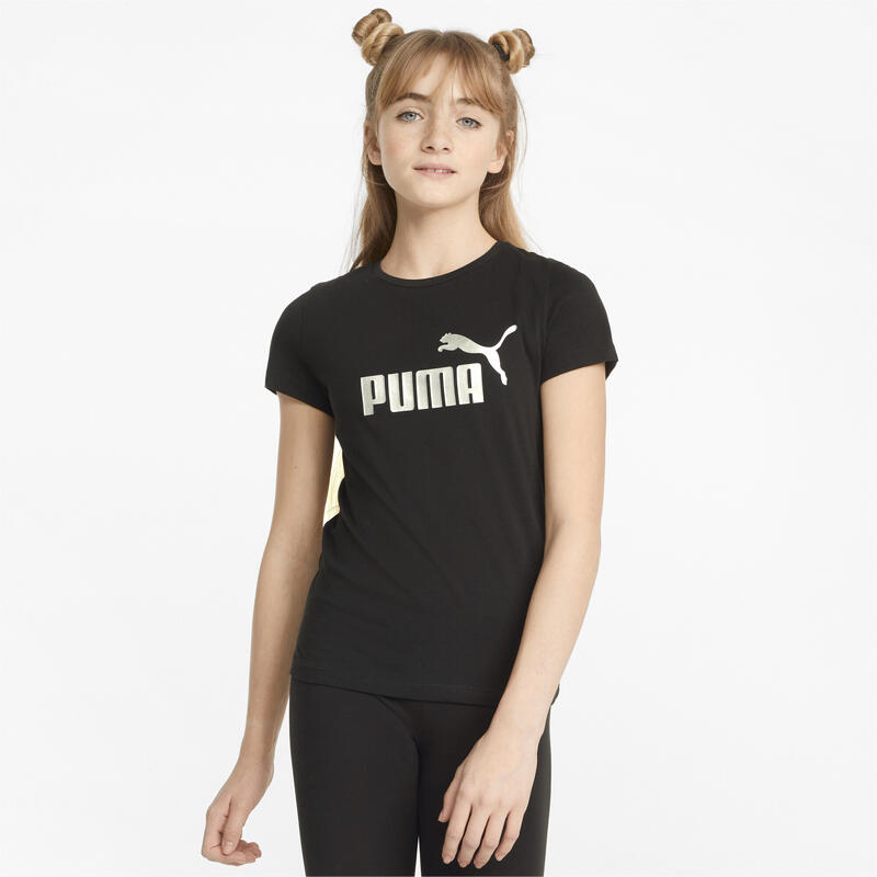 Essentials+ Logo T-Shirt Mädchen PUMA Black