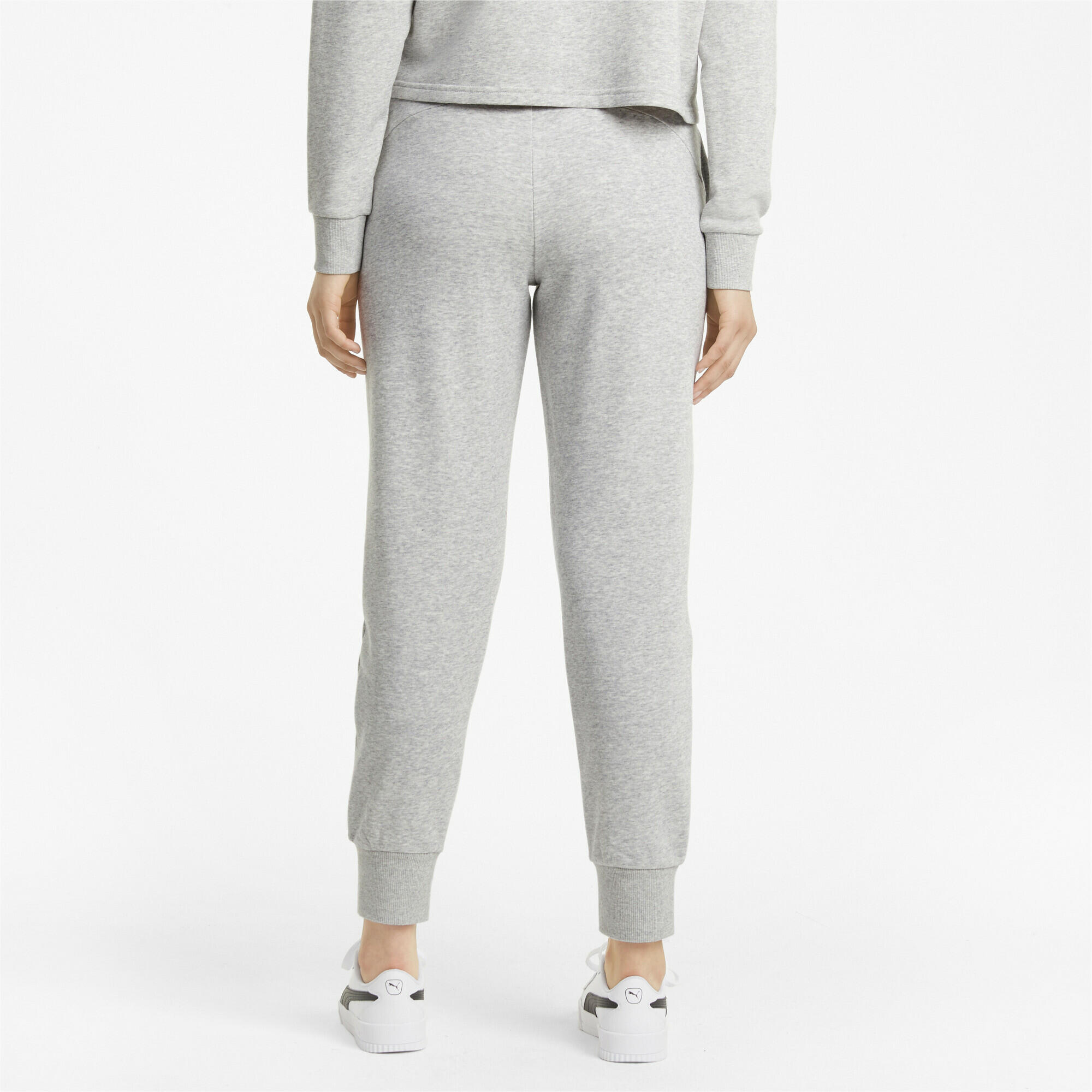 Essentials Jogginghose Damen PUMA Light Gray Heather 5/8