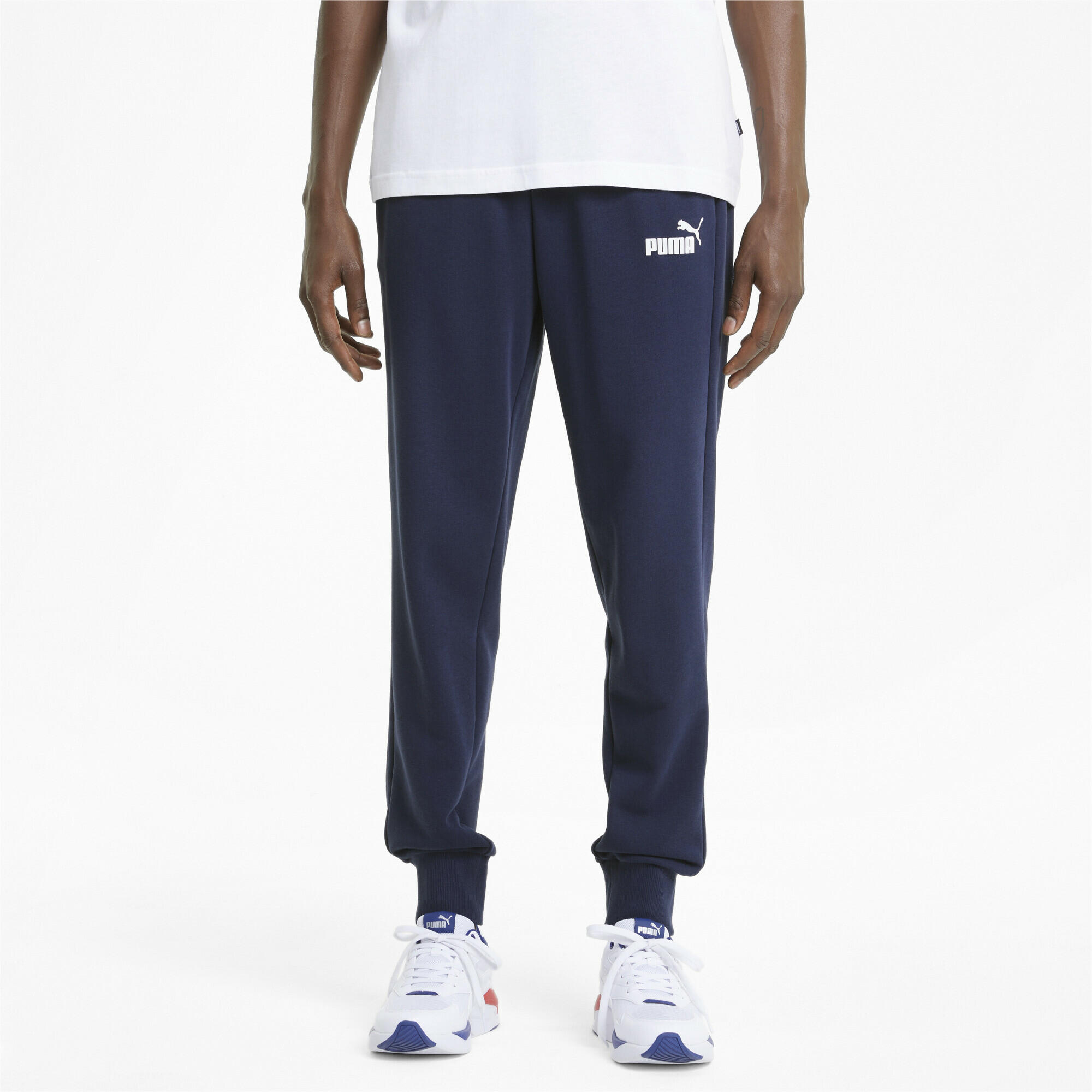 Essentials Logo Jogginghose Herren PUMA Peacoat Blue 2/7