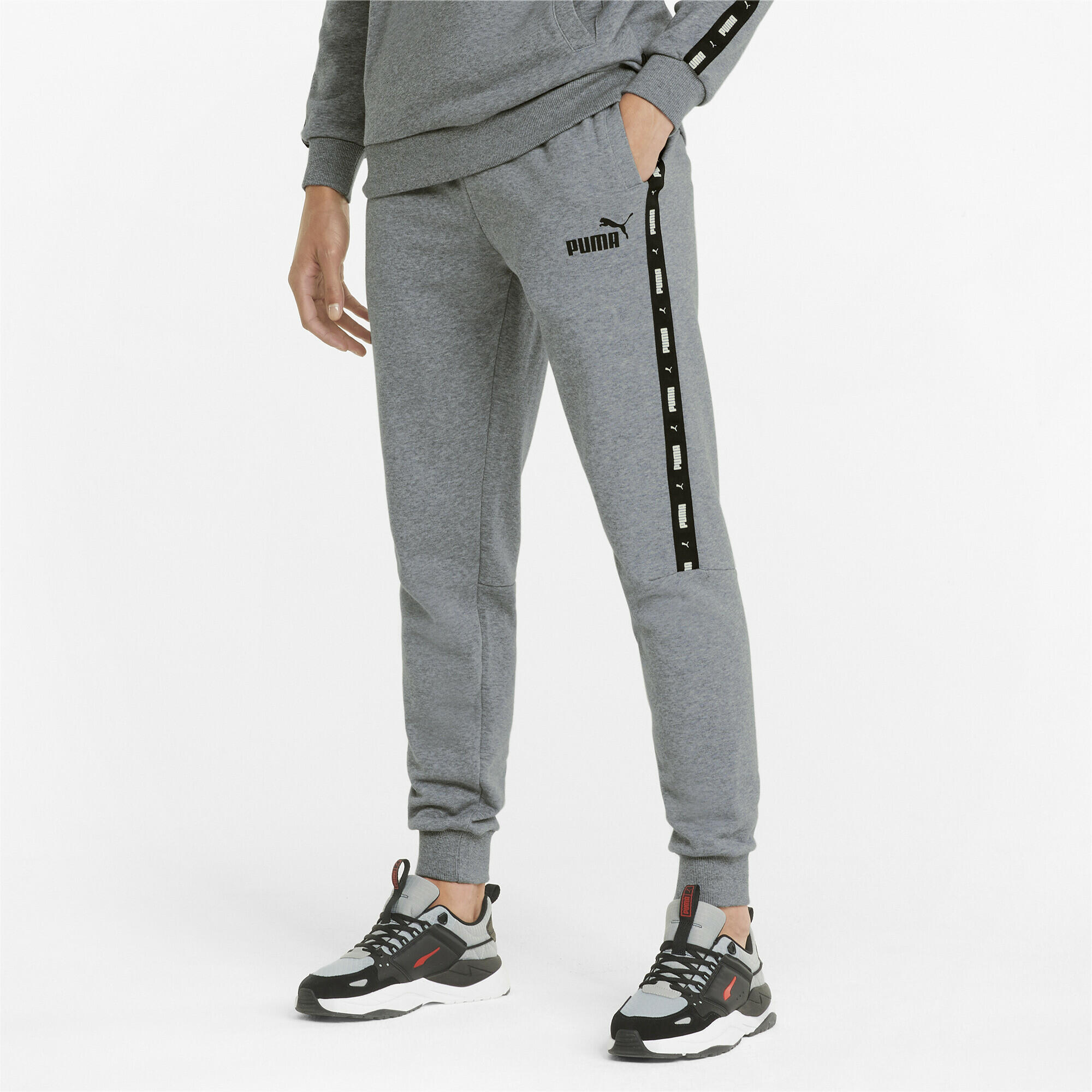 Essentials+ Jogginghose Herren PUMA Medium Gray Heather 2/7