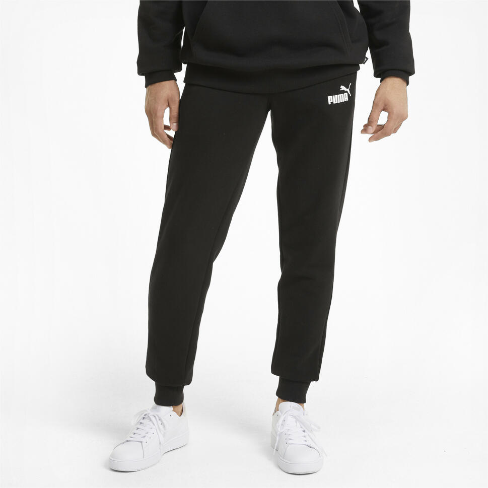 Męskie dopasowane spodnie Essentials PUMA Black