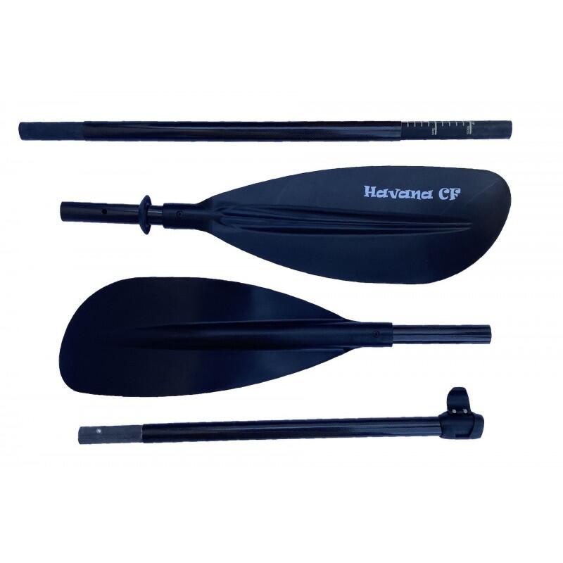 Wiosło kajakowe składane 4-częściowe do pływania Scorpio kayak Havana CF 220-230 1/3