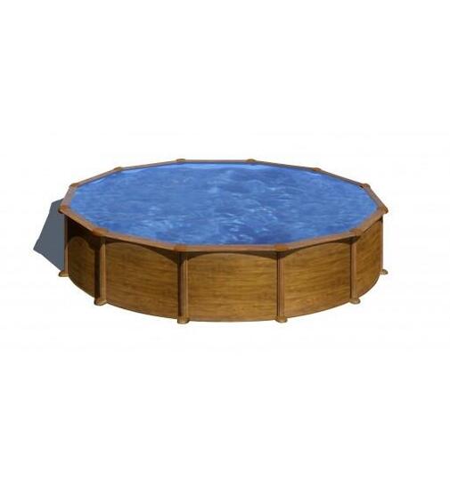 Piscina rotonda Pacific 460 x 120 cm in acciaio effetto legno