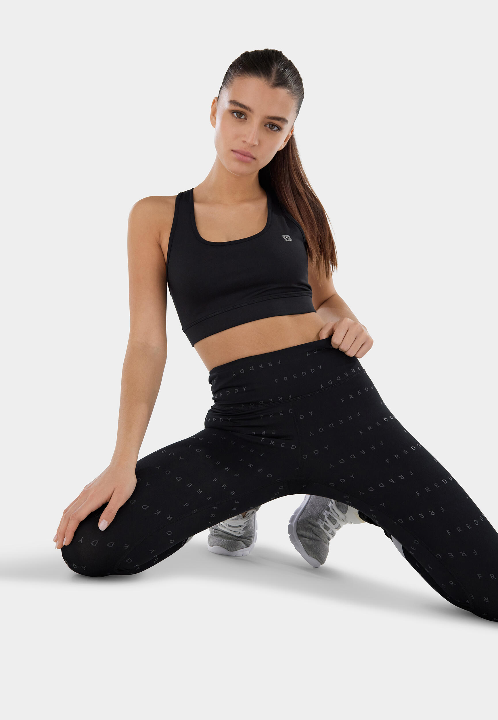Leggings transpirant écologique Superfit avec logo Freddy imprimé partout 3/5