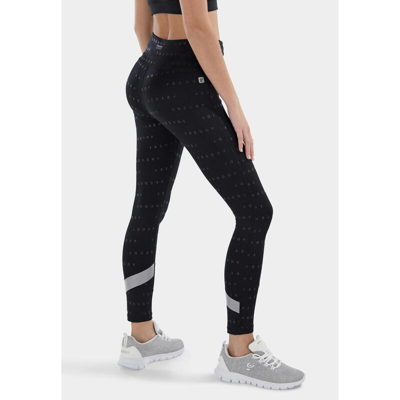 Leggings transpirant écologique Superfit avec logo Freddy imprimé partout
