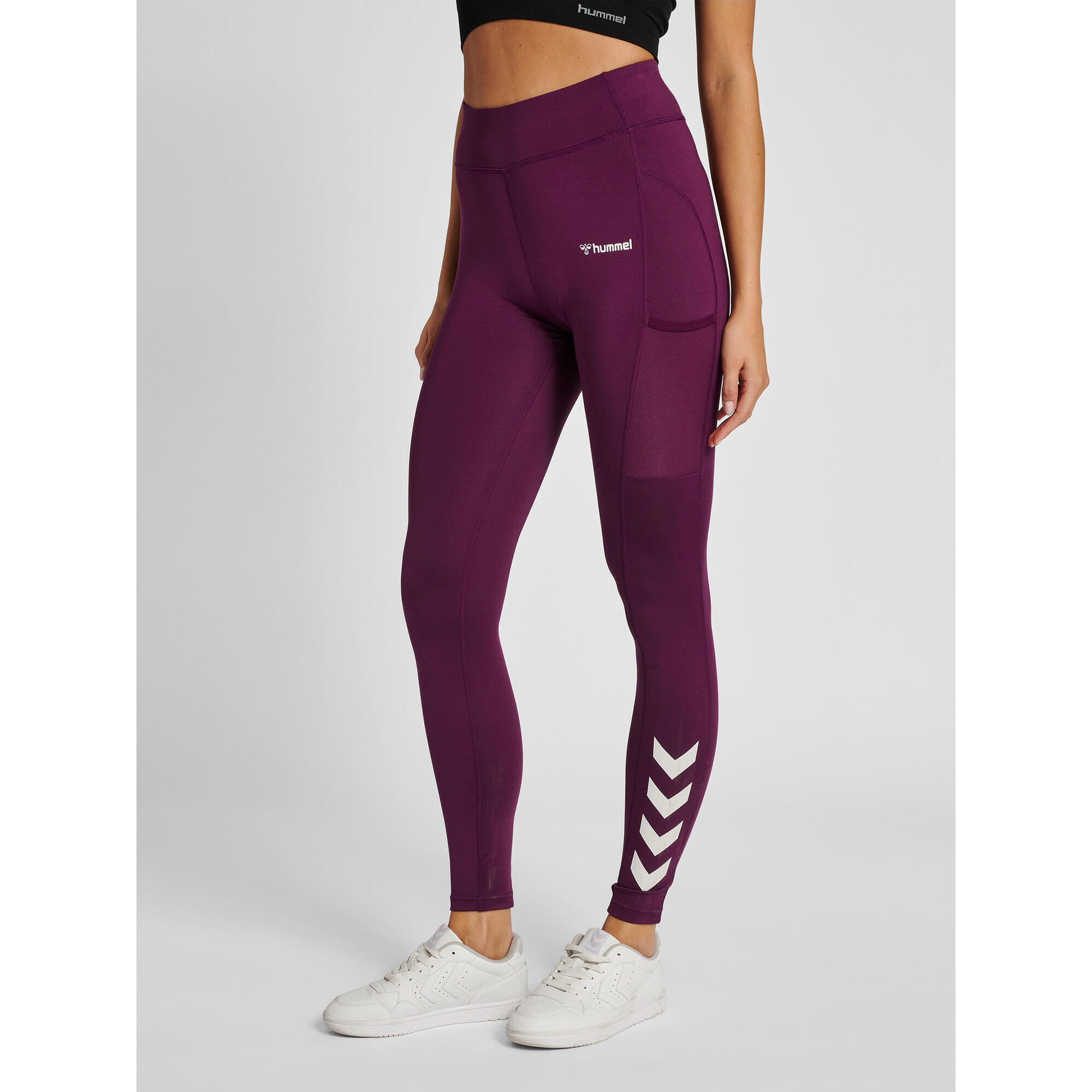 Hummel - Enfiler Collants Hmlmt Chipo Femme Hummel - Legging - Violet - 36 Xs - Decathlon