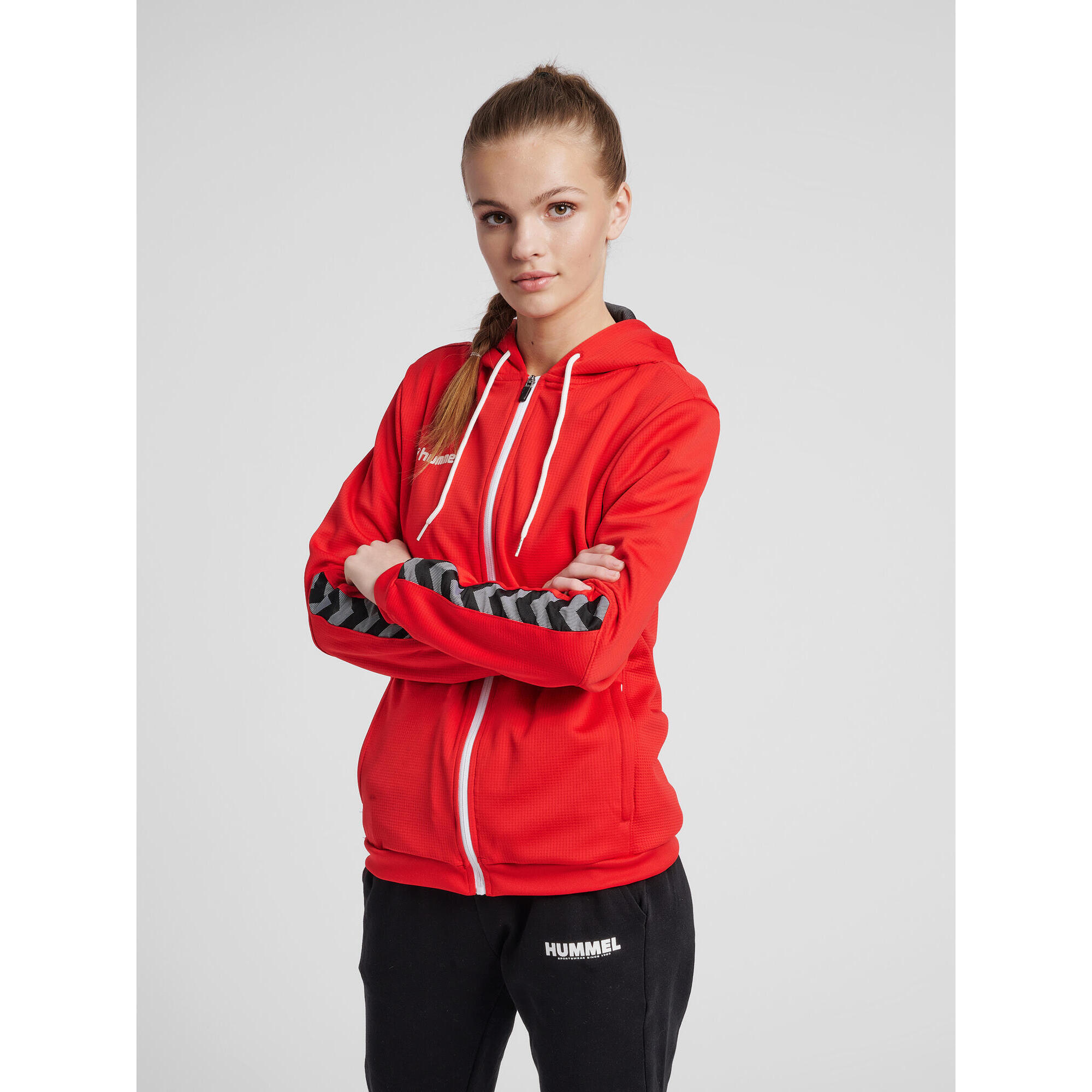 Hmlauthentic Poly Zip Hoodie Woman Sweatshirt com capuz