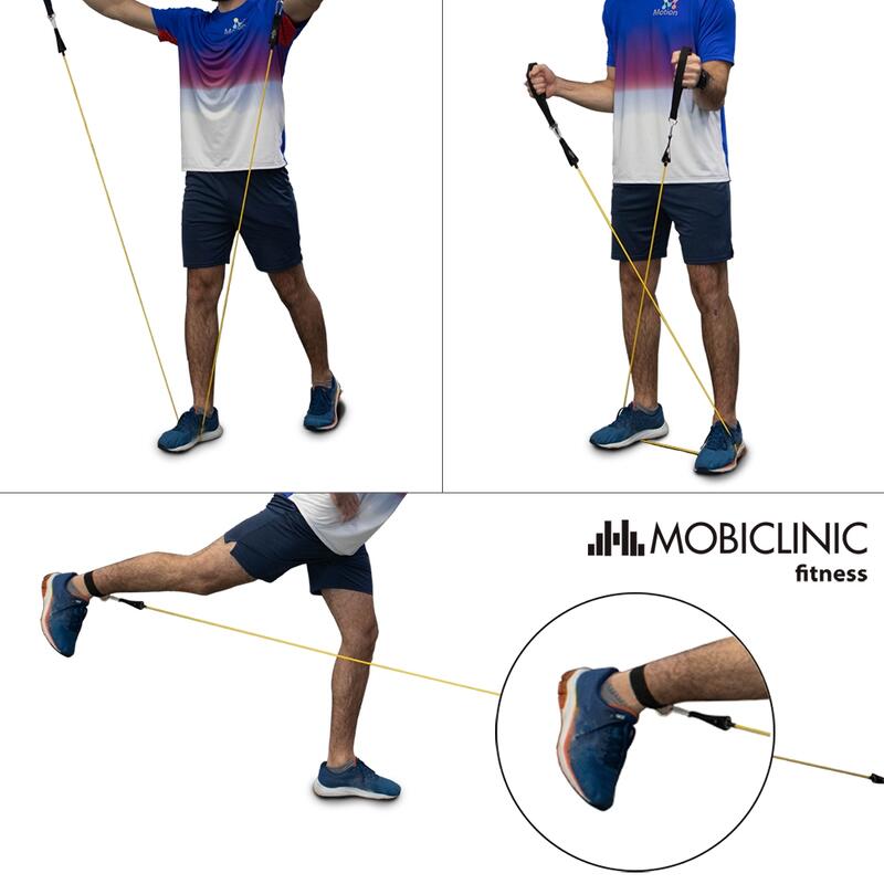 Bandas de Resistencia Elásticas Musculación con Asas 5 Niveles Gomas elásticas