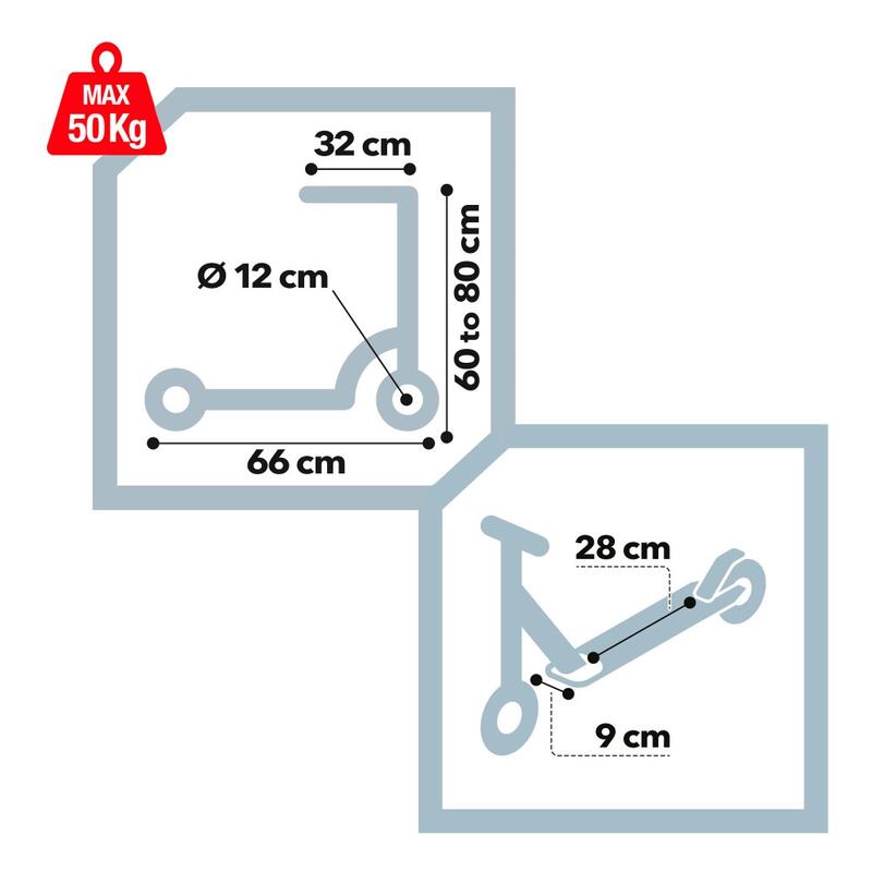 Patinete para niños 3 años patinete plegable aluminio ruedas 12 cm CB Riders