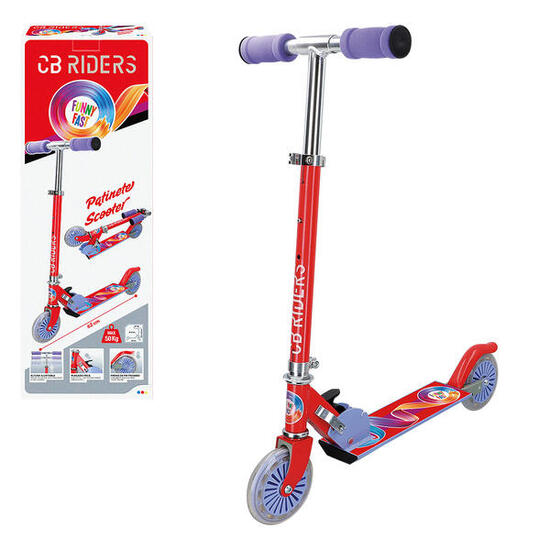 Scooter pliant à 2 roues rouge CB Riders
