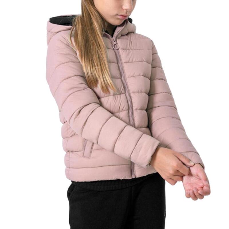 Chaqueta de senderismo acolchada 4F Niño. Rosa