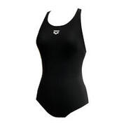 女童泳裝 經典款 淨色X背連身泳衣- 黑色