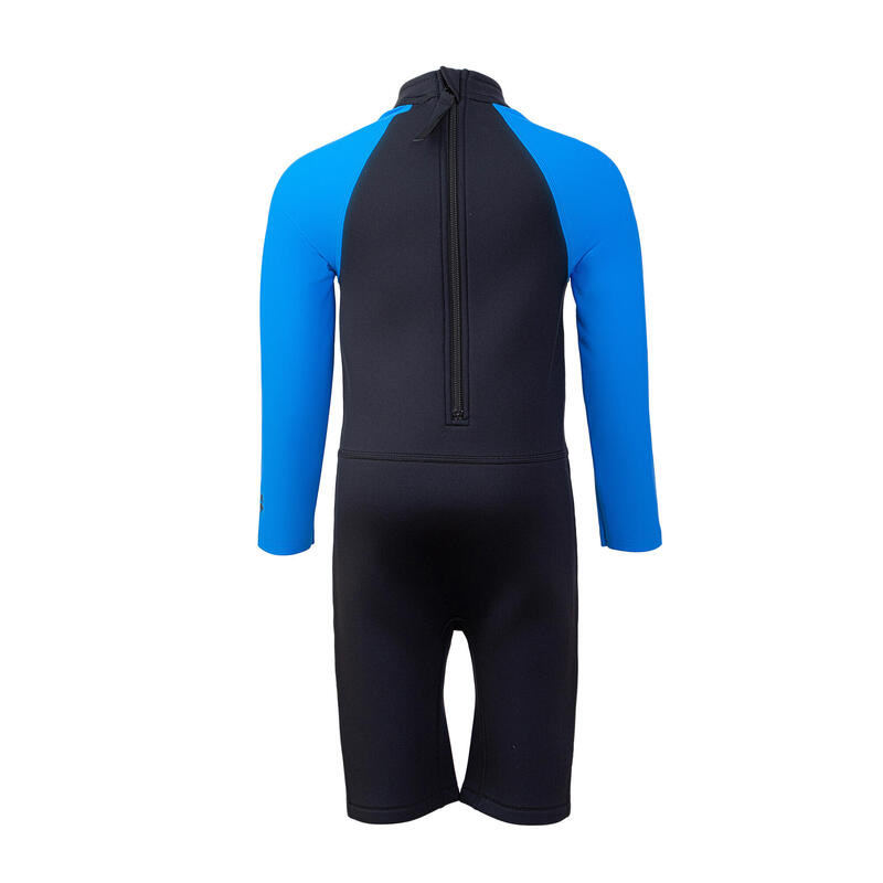 KIDS UNISEX  BASIC SHORT SLEEVES 2mm NEOPRENE SUIT - BLUE