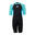 KIDS UNISEX SWIMWEAR COLOR FUN SHORT SLEEVES 2mm NEOPRENE SUIT - BLACK