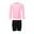 KIDS UNISEX SWIMWEAR BASIC LONG SLEEVE SUN PROTECTION SET - PINK