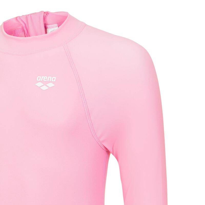 小童中性泳裝 經典款 短袖防曬套裝 - 粉紅色