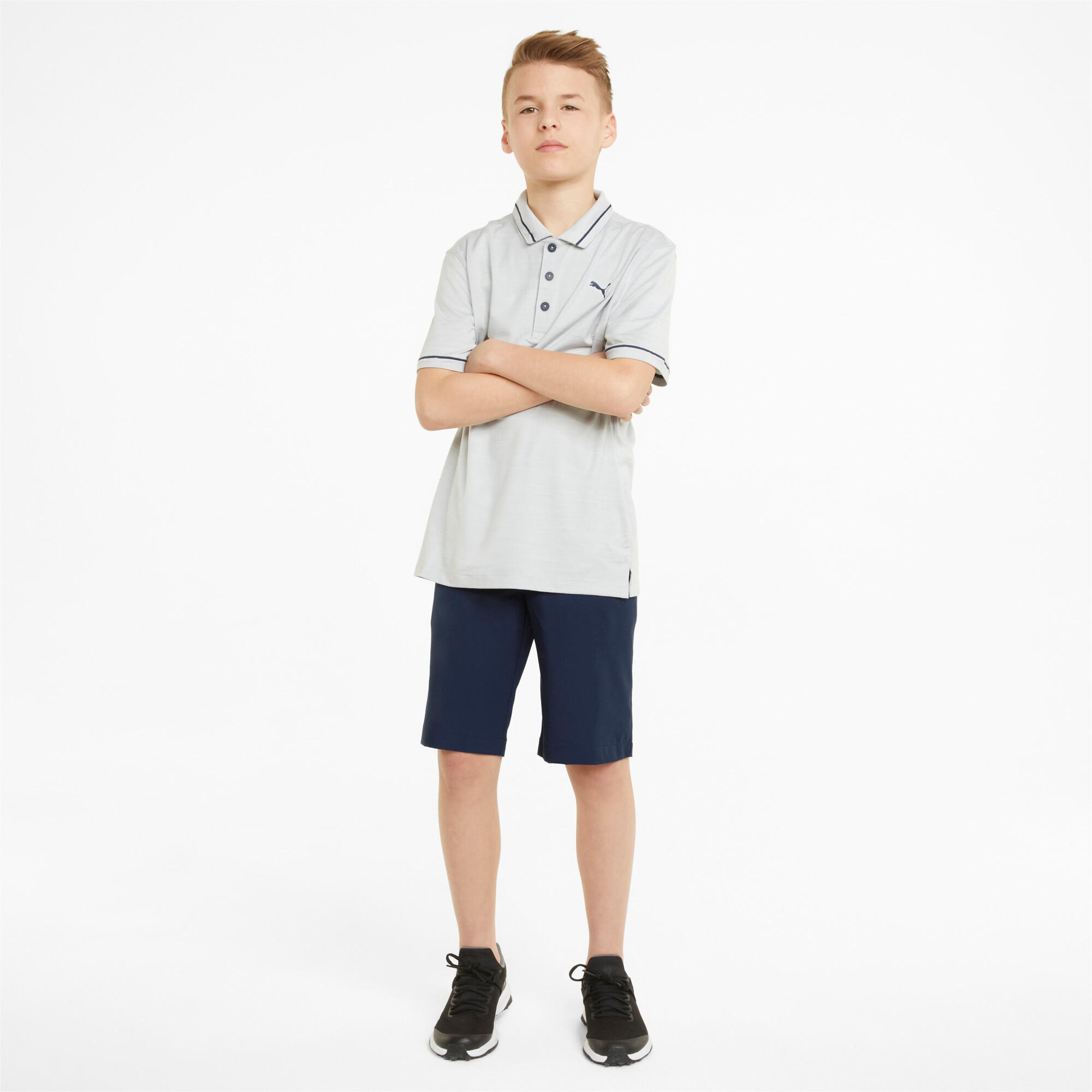 PUMA Kids Boys Stretch Golf Shorts - Navy Blazer 3/7