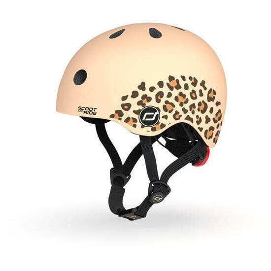 Kask dla dzieci Scootandride XXS-S dla dzieci 1-5 lat Leopard