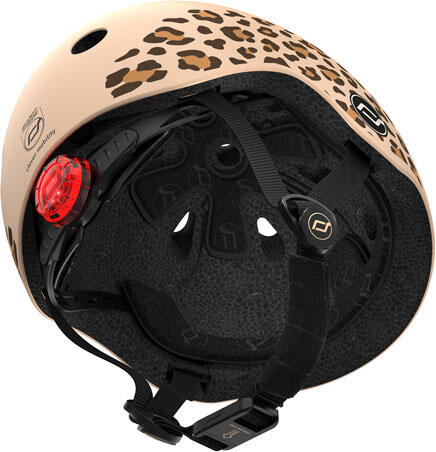 Kask dla dzieci Scootandride XXS-S dla dzieci 1-5 lat Leopard