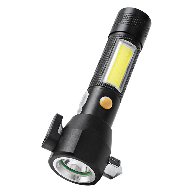Lanterna multifunctionala Foton Super 0342 USB, cu ciocan urgenta si cutter cent