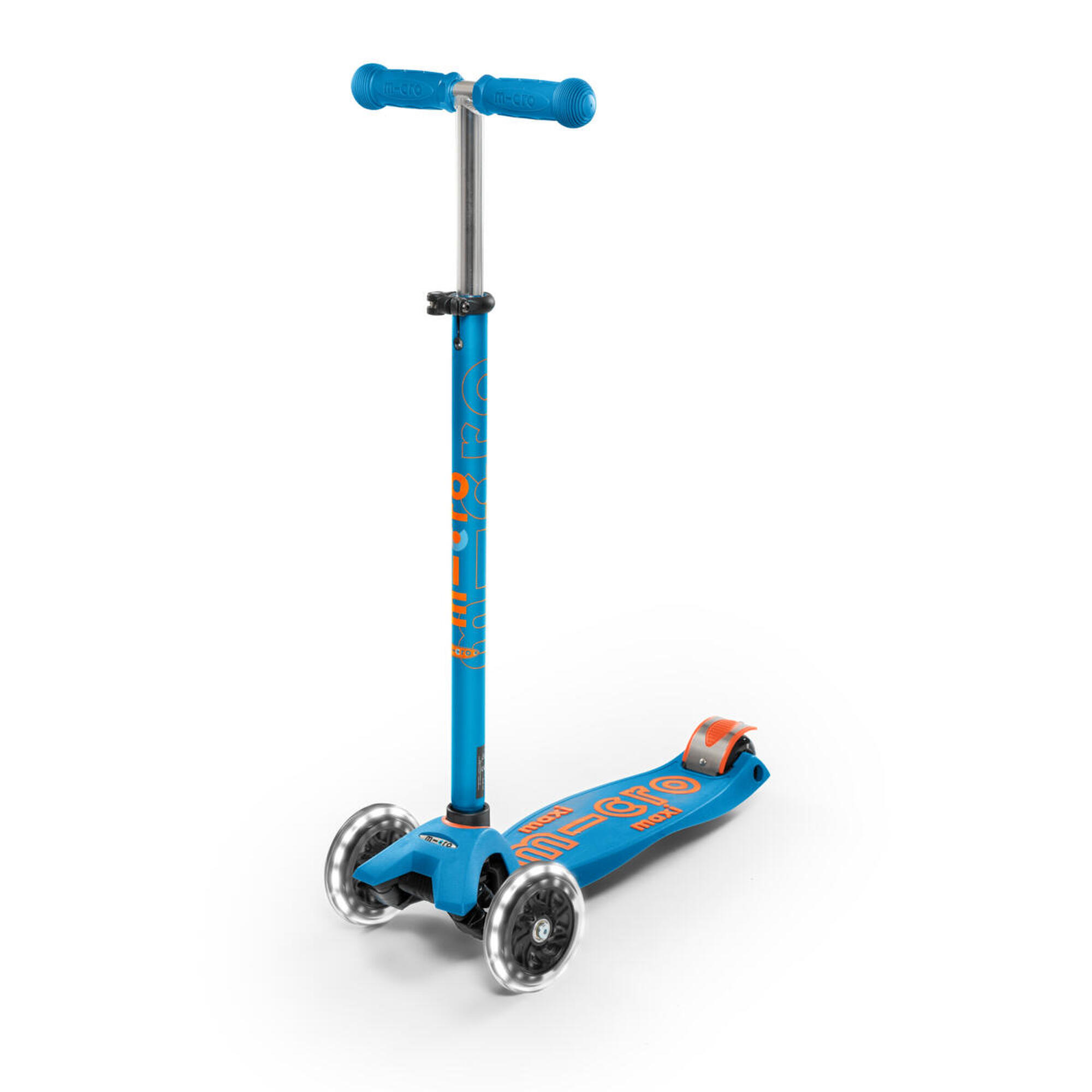 PATINETE CRIANÇA MICRO MAXI DELUXE LED AZUL CARIBE DE 3 RUEDAS DESMONTABLE