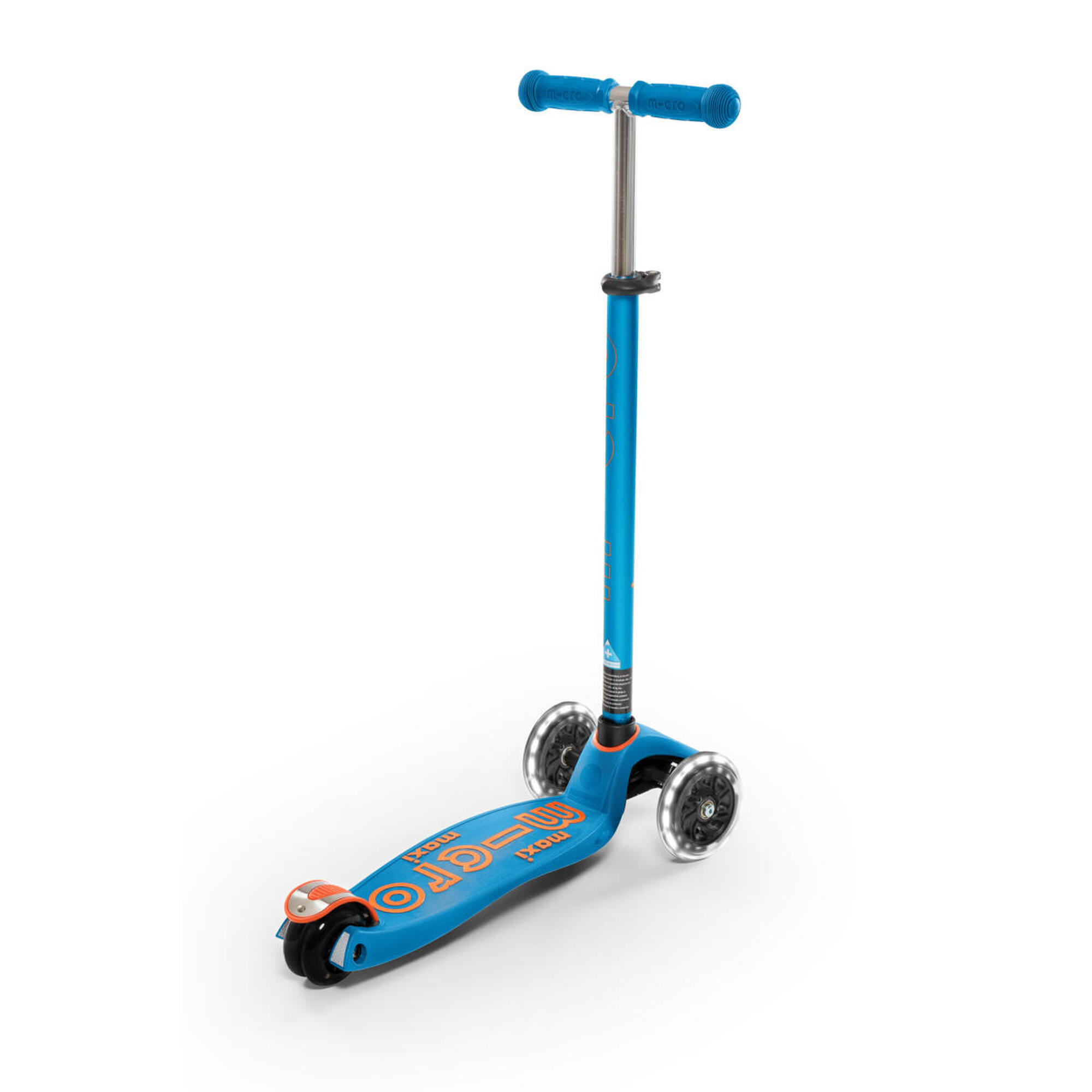 PATINETE CRIANÇA MICRO MAXI DELUXE LED AZUL CARIBE DE 3 RUEDAS DESMONTABLE