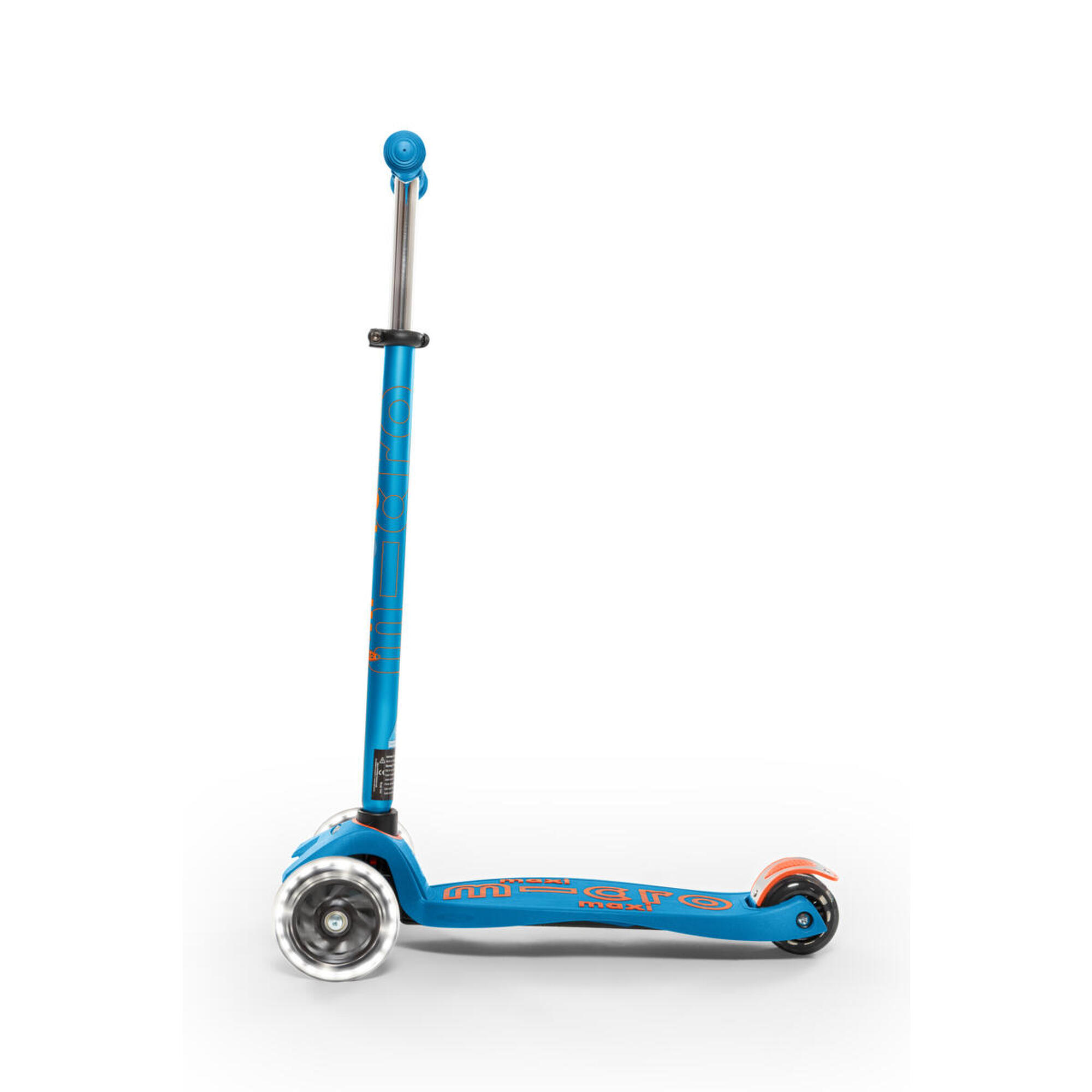 PATINETE CRIANÇA MICRO MAXI DELUXE LED AZUL CARIBE DE 3 RUEDAS DESMONTABLE