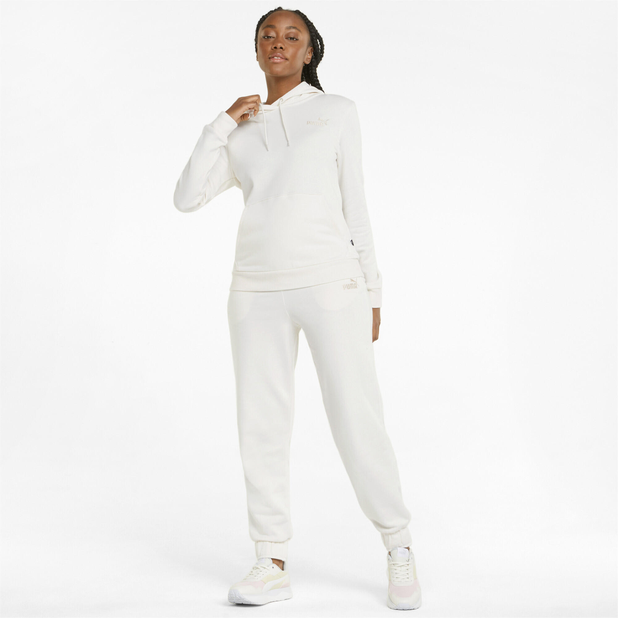 Essentials+ Embroidery Hoodie Damen PUMA No Color Mix 4/7