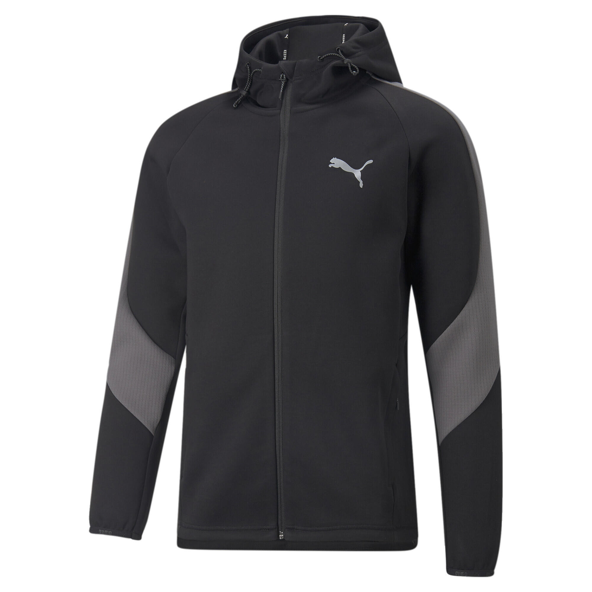Puma - Sweat À Capuche Zippé Evostripe Homme Puma - Sweat-shirt - Noir - 40 M - Decathlon