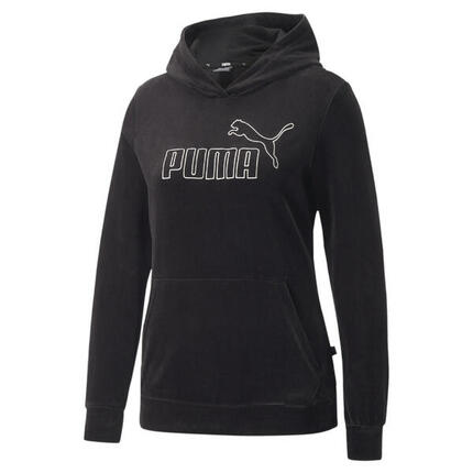 Sudadera de velvetón con capucha Mujer PUMA Essentials+ Negro