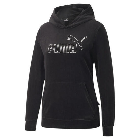 Sudadera de velvetón con capucha Mujer PUMA Essentials+ Negro