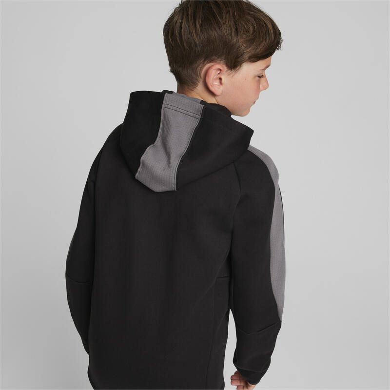 PUMA Kids Boys EVOSTRIPE Full-Zip Jacket Hooded Youth - Preto