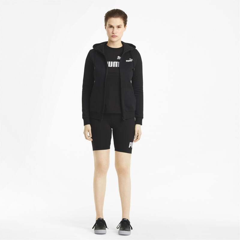 Essentials hoodie met volledige ritssluiting dames PUMA Black