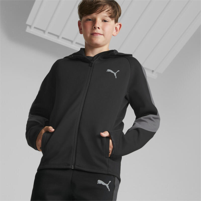 Chaqueta Niños con cremallera EVOSTRIPE Negro