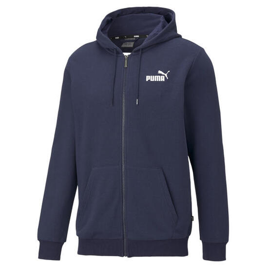 PUMA Sweat à capuche à fermeture zippée intégrale Essentials Small Logo homme