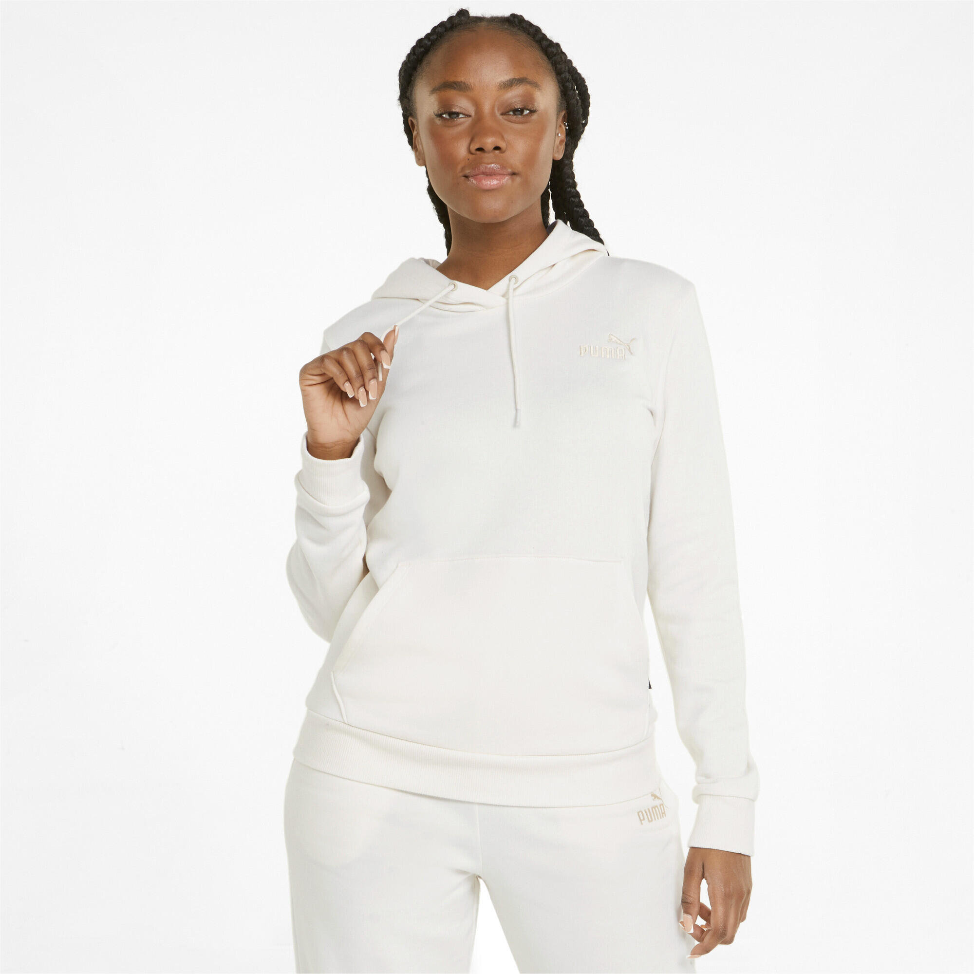 Essentials+ Embroidery Hoodie Damen PUMA No Color Mix 2/7