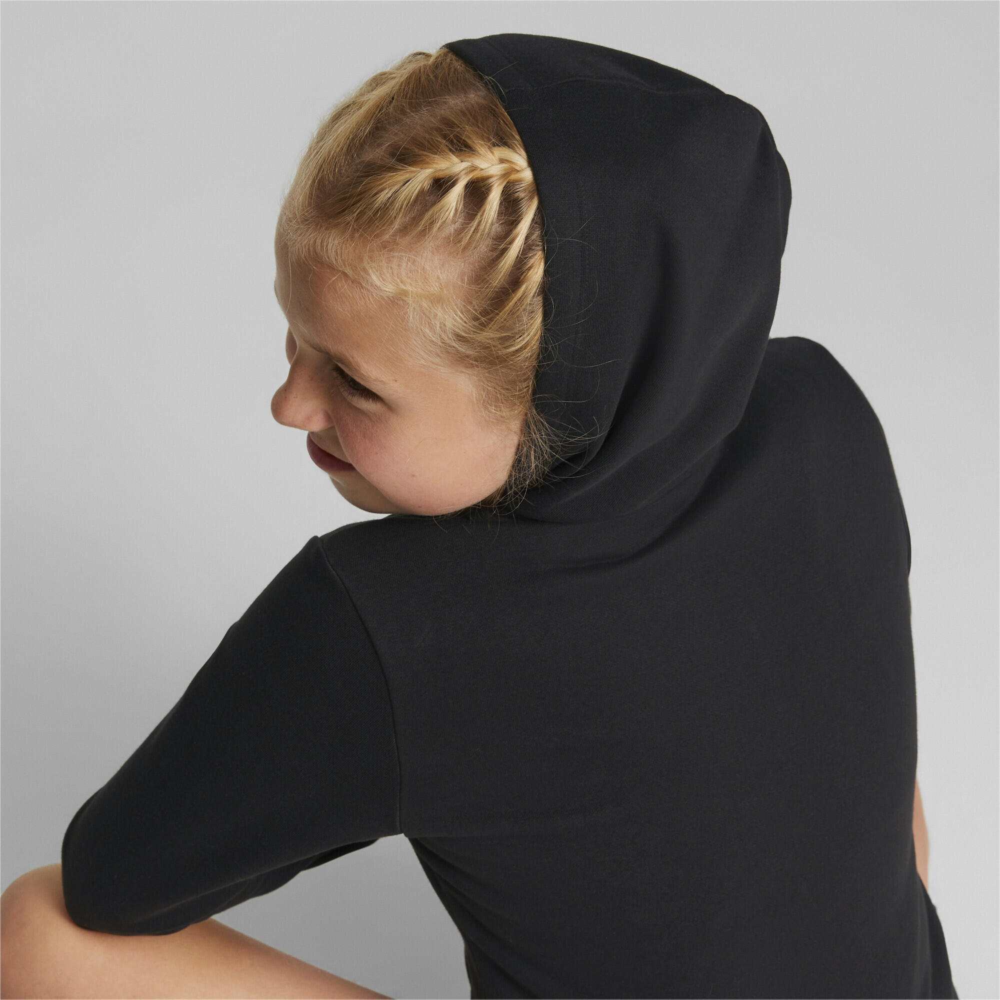 Sudadera Niños con capucha Essentials+ Logo Full-Zip Negro 4/6
