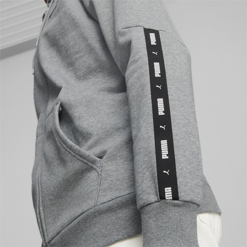 Essentials+ Tape Reißverschluss-Hoodie Herren PUMA Medium Gray Heather