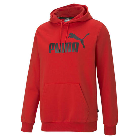 Felpa con cappuccio Essentials con logo grande da uomo PUMA High Risk Red