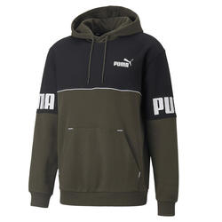 Sudadera con capucha Hombre PUMA Power Colourblock Verde