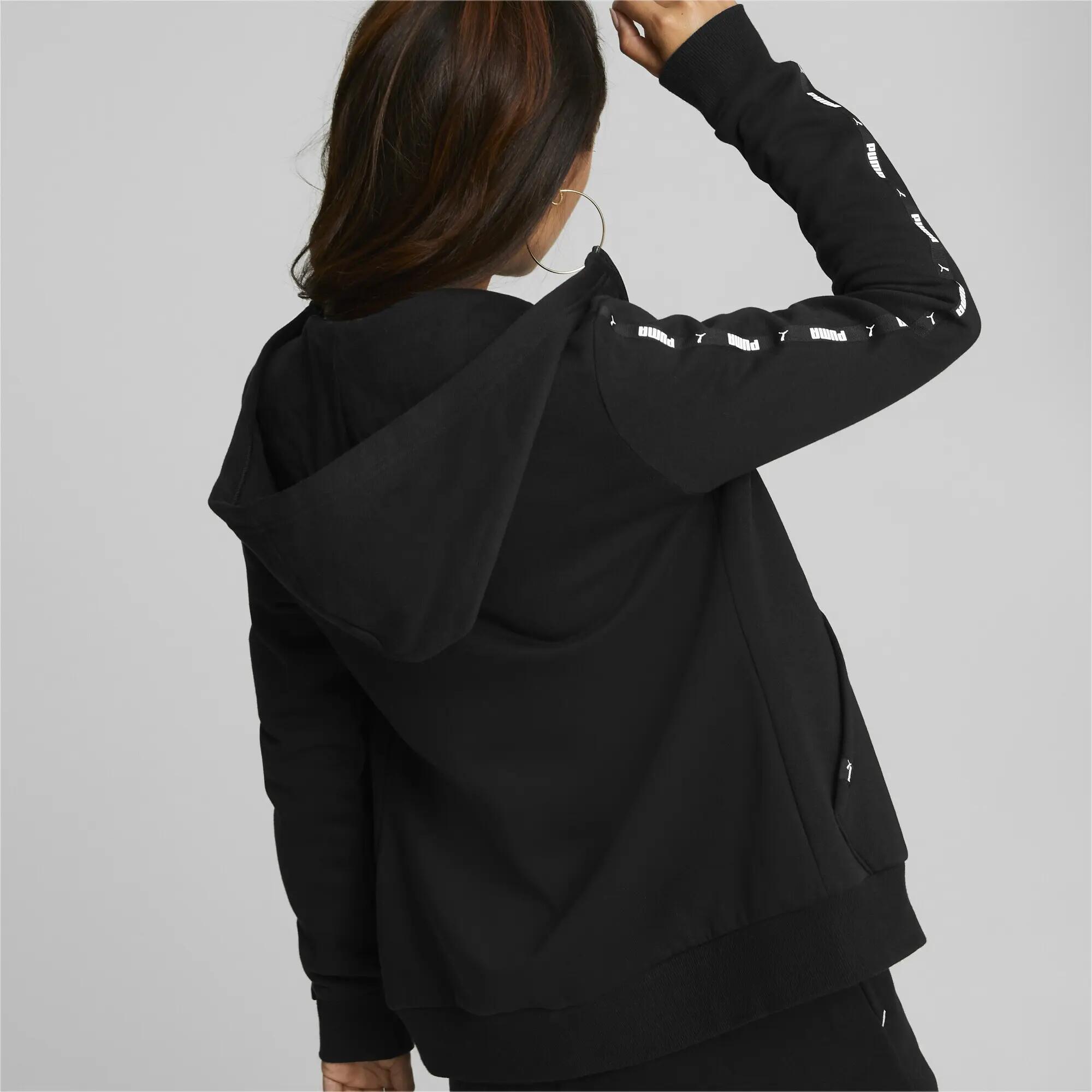 Felpa con cappuccio e zip integrale Power Tape da donna PUMA Black 4/6